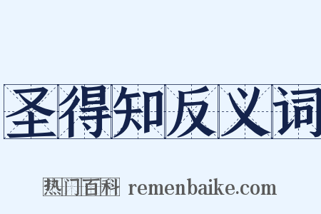 圣得知反义词是什么意思的图片